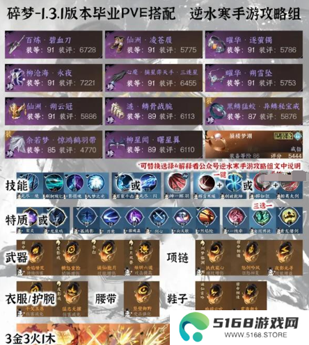 逆水寒手游全职业pve毕业装备2