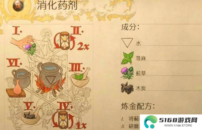 《天国：拯救2》消化药剂制作流程介绍