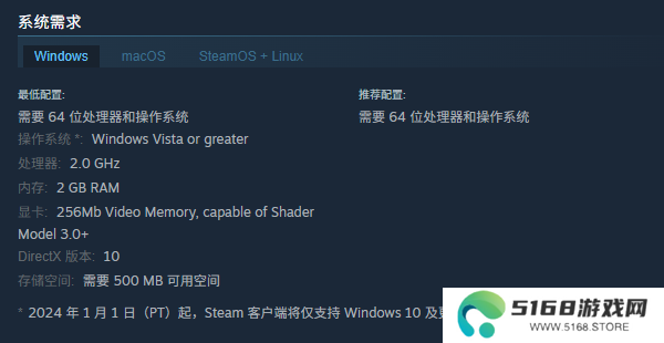 《Neverway》游戏配置要求介绍